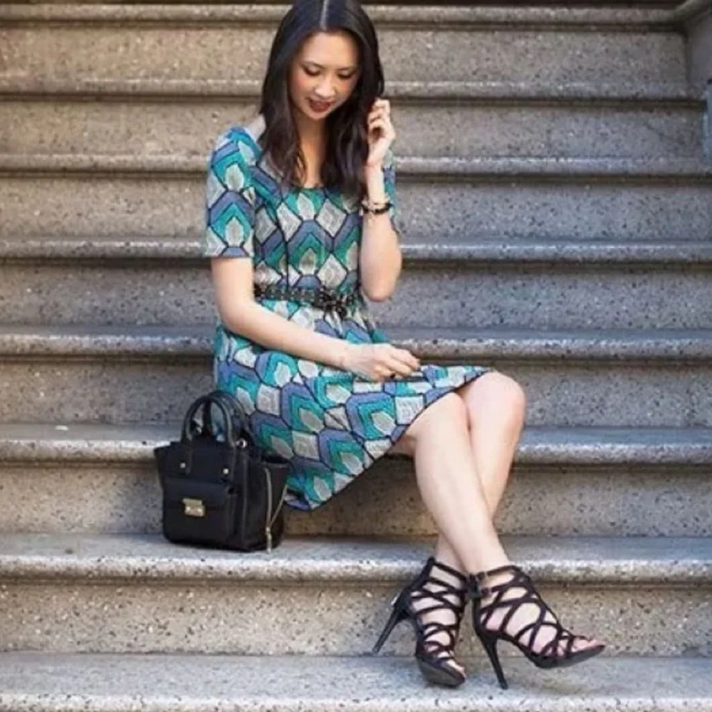 Anthropologie HD In Paris Hollyhock Fit and Flare Dress with Pockets, Size M - Picture 2 of 16